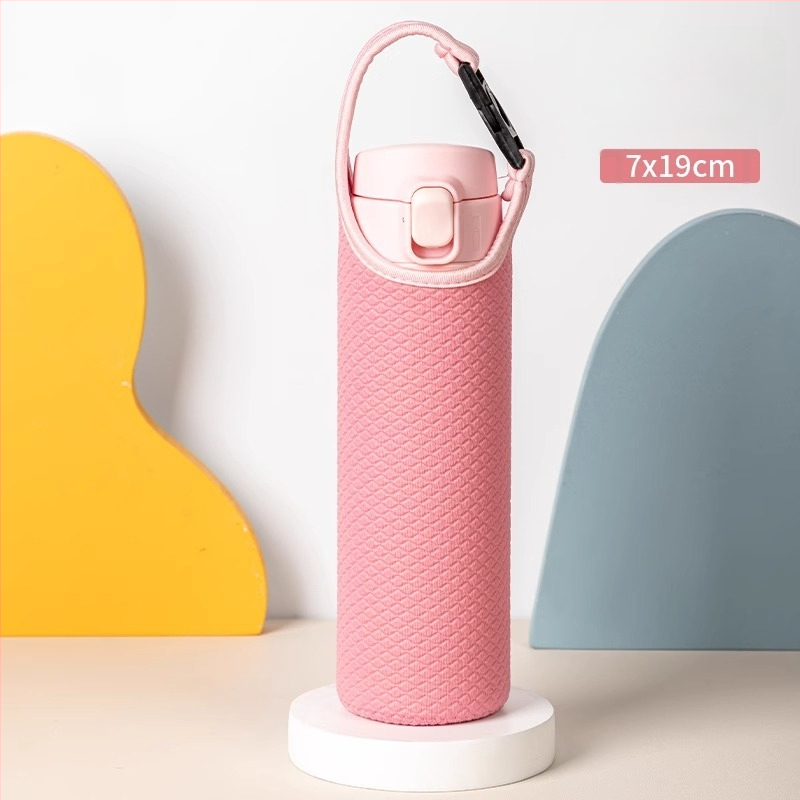 Universali PU odinis puodelio dangtelis su šilumos izoliacija, apsauga nuo nudegimų ir kritimo, nešiojamas