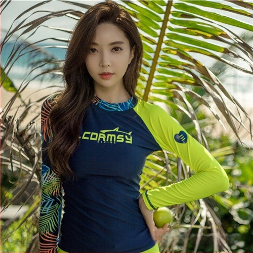 Langchen moterų nardymo maudymosi kostiumėlis iš nailono su UV apsauga ir skaitmenine spauda