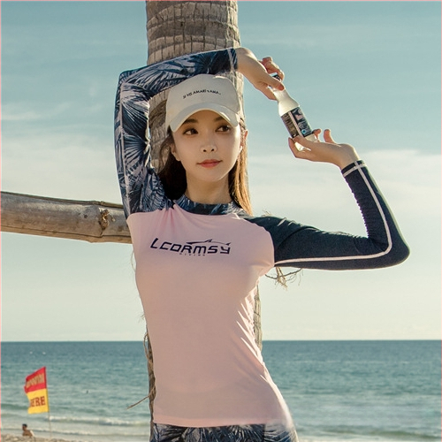 Langchen moterų nardymo maudymosi kostiumėlis iš nailono su UV apsauga ir skaitmenine spauda