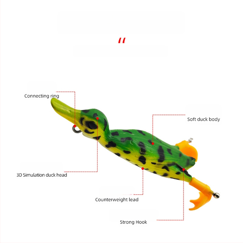 Luya Thunderfrog mīkstā ēsmu, biomimetisks ēsmu, plūstoša, ilgs metiens, trolling