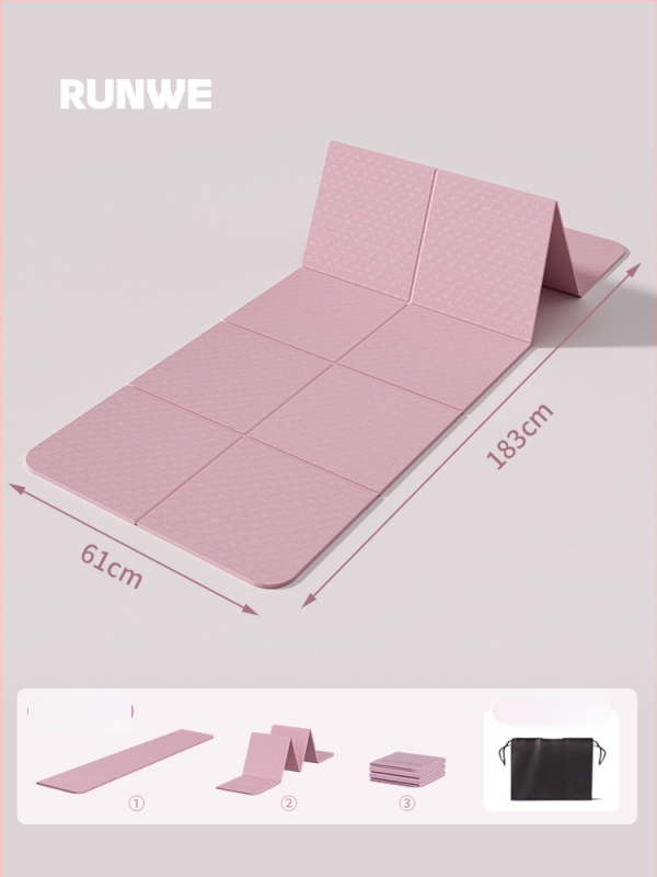 Longway saliekamā jogas paklājiņš – anti-slīdošs, TPE, 6–8 mm, 670 g