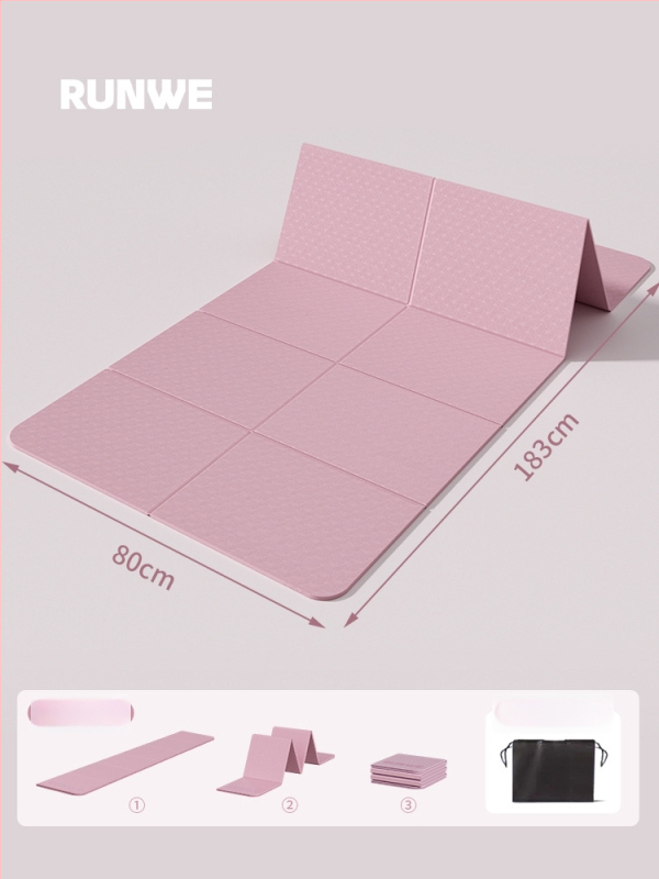 Longway saliekamā jogas paklājiņš – anti-slīdošs, TPE, 6–8 mm, 670 g