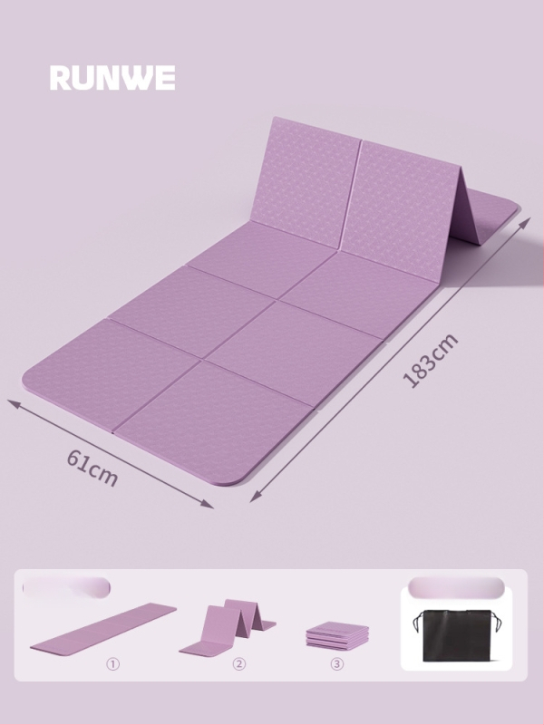 Longway saliekamā jogas paklājiņš – anti-slīdošs, TPE, 6–8 mm, 670 g