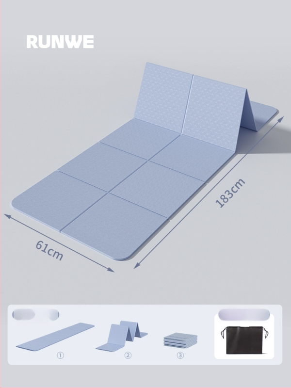 Longway saliekamā jogas paklājiņš – anti-slīdošs, TPE, 6–8 mm, 670 g