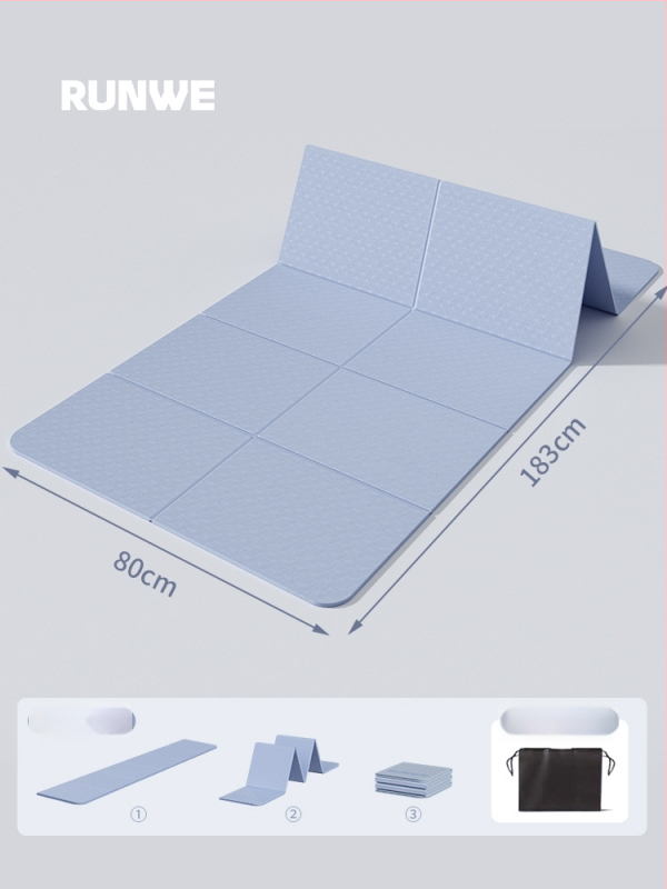 Longway saliekamā jogas paklājiņš – anti-slīdošs, TPE, 6–8 mm, 670 g