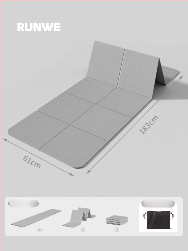 Longway saliekamā jogas paklājiņš – anti-slīdošs, TPE, 6–8 mm, 670 g