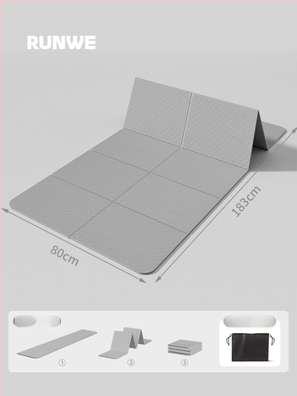 Longway saliekamā jogas paklājiņš – anti-slīdošs, TPE, 6–8 mm, 670 g