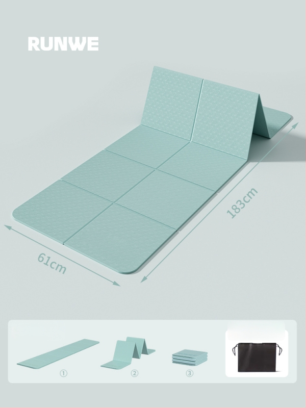 Longway saliekamā jogas paklājiņš – anti-slīdošs, TPE, 6–8 mm, 670 g