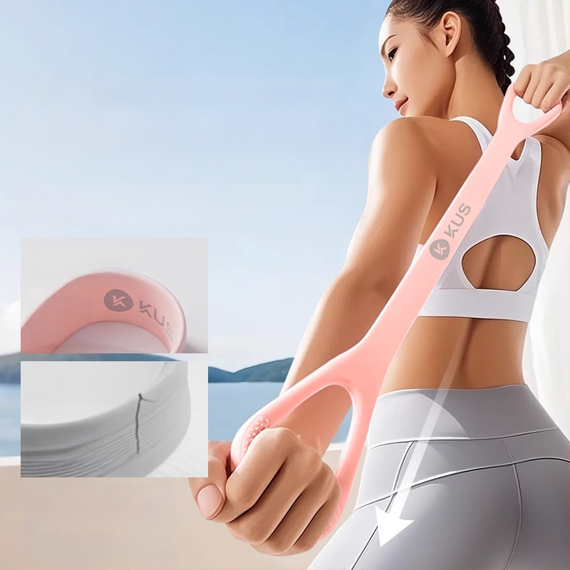 Figure-8 pretestības josta muguras un plecu stiepšanai – mājas treniņi un joga, ABS (Zīmols: KUS; Materiāls: ABS; Piemērošana: muguras/plecu stiepšana)