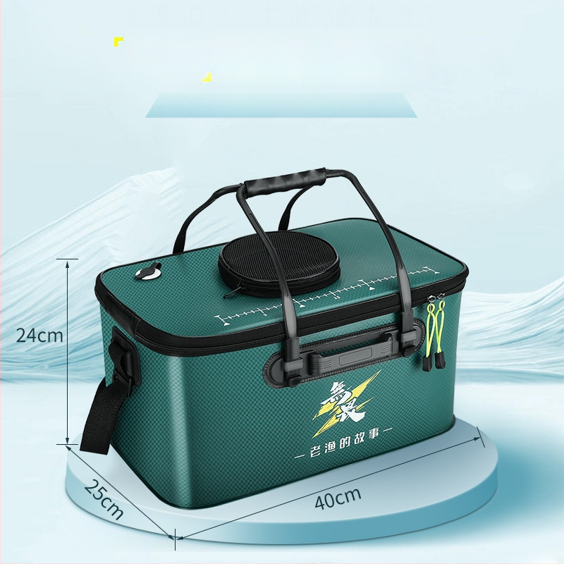 Saliekams EVA kauss zivīm – ūdensnecaurlaidīgs, pārnēsājams ārējai zvejai, daudzfunkcionāla makšķerēšanas kaste