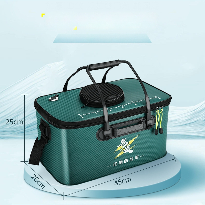 Saliekams EVA kauss zivīm – ūdensnecaurlaidīgs, pārnēsājams ārējai zvejai, daudzfunkcionāla makšķerēšanas kaste