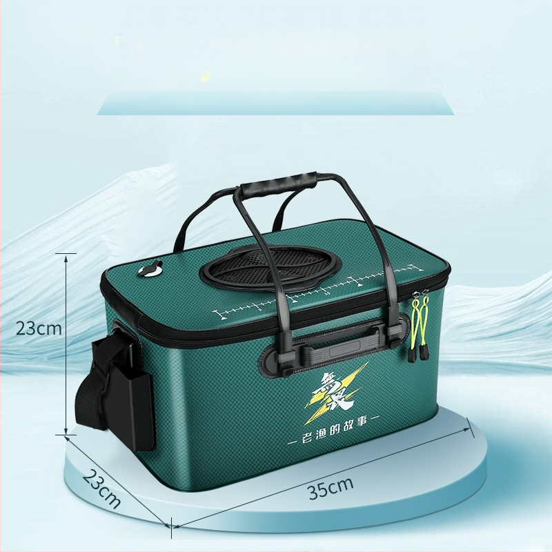 Saliekams EVA kauss zivīm – ūdensnecaurlaidīgs, pārnēsājams ārējai zvejai, daudzfunkcionāla makšķerēšanas kaste