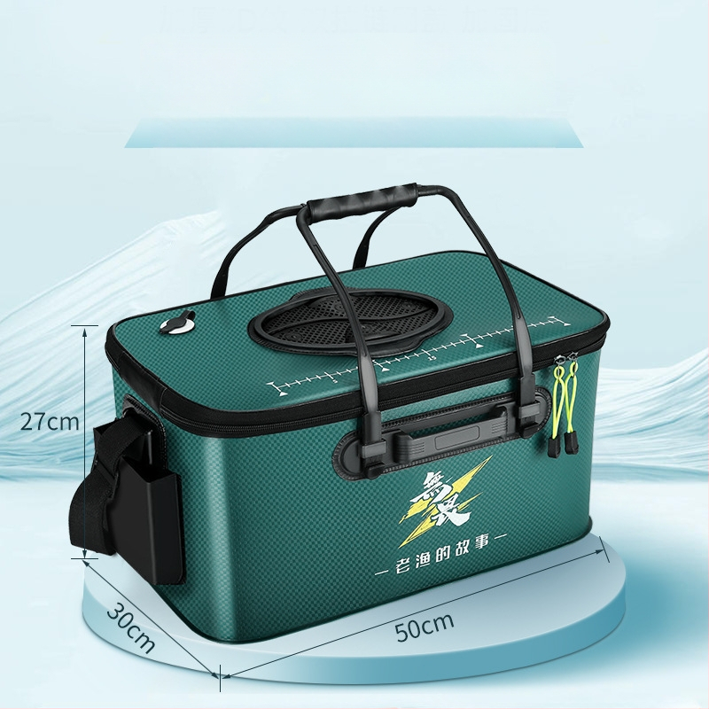 Saliekams EVA kauss zivīm – ūdensnecaurlaidīgs, pārnēsājams ārējai zvejai, daudzfunkcionāla makšķerēšanas kaste