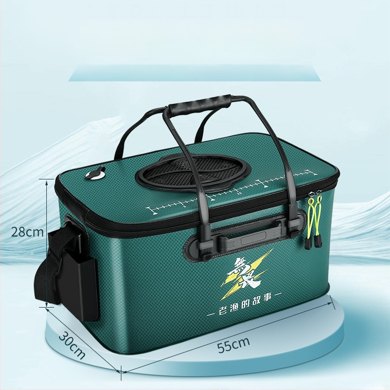 Saliekams EVA kauss zivīm – ūdensnecaurlaidīgs, pārnēsājams ārējai zvejai, daudzfunkcionāla makšķerēšanas kaste