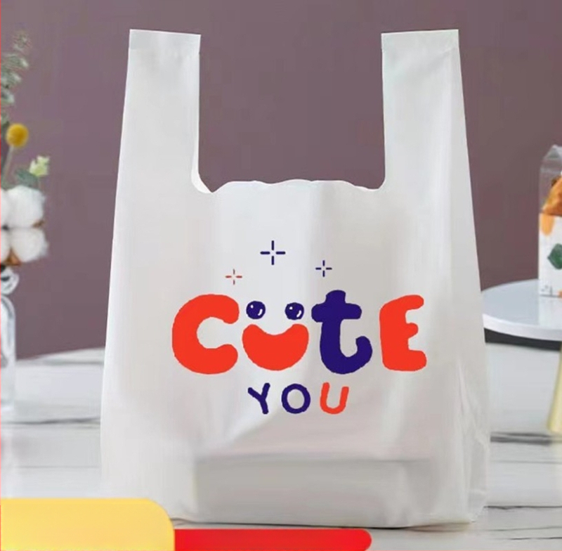 Caurspīdīgs vienreizējās lietošanas maisiņš augļiem un desertiem piegādei, dubultās biezums 8 diegi, izcelsme Anhui, dienas jauda 100000