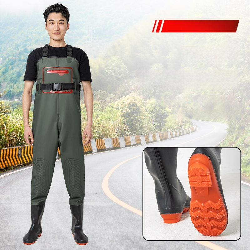 Unisex žvejybos lietaus apranga su integruotomis vandens kelnįmis – atspari vandeniui, dilimui, visus metų laikus