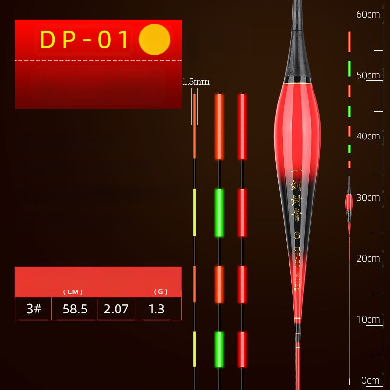 Vertikālais dreifs plūds ar gaismas efektu – bez svina, nano materiāls; lielām zivīm, trollings