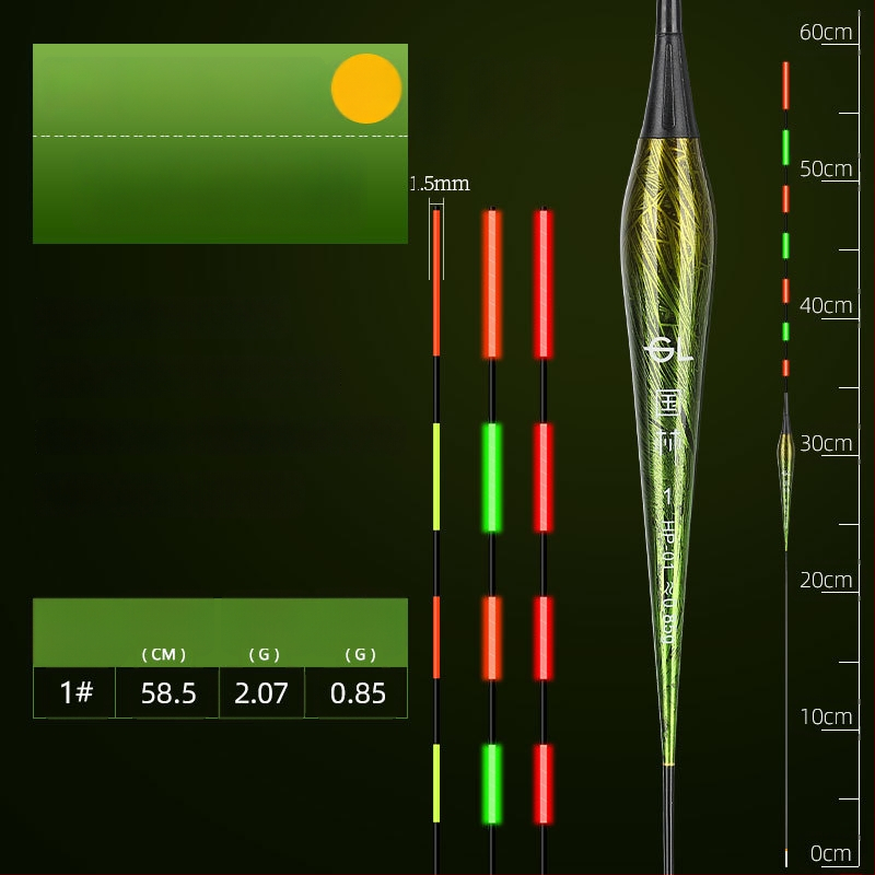 Vertikālais dreifs plūds ar gaismas efektu – bez svina, nano materiāls; lielām zivīm, trollings