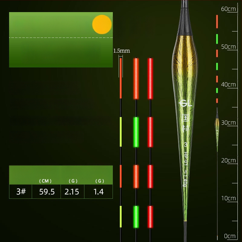 Vertikālais dreifs plūds ar gaismas efektu – bez svina, nano materiāls; lielām zivīm, trollings