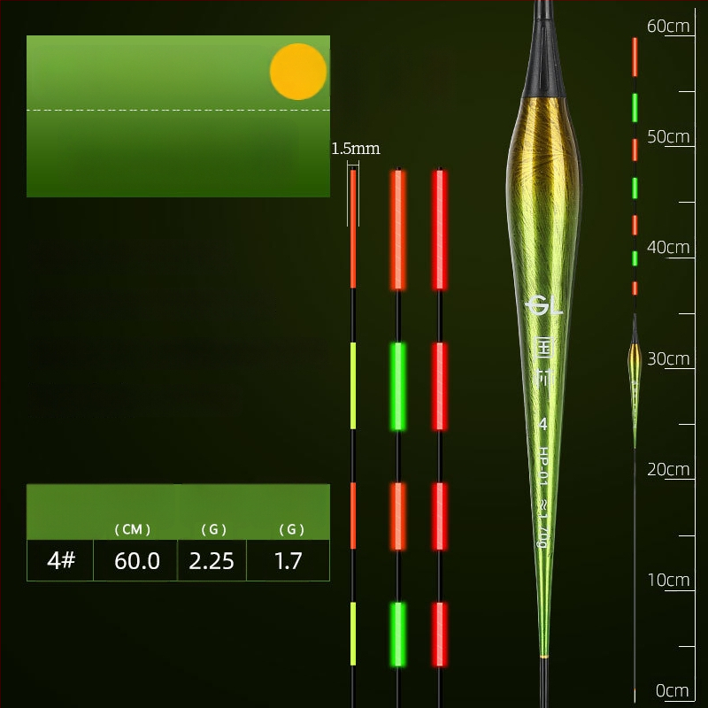 Vertikālais dreifs plūds ar gaismas efektu – bez svina, nano materiāls; lielām zivīm, trollings