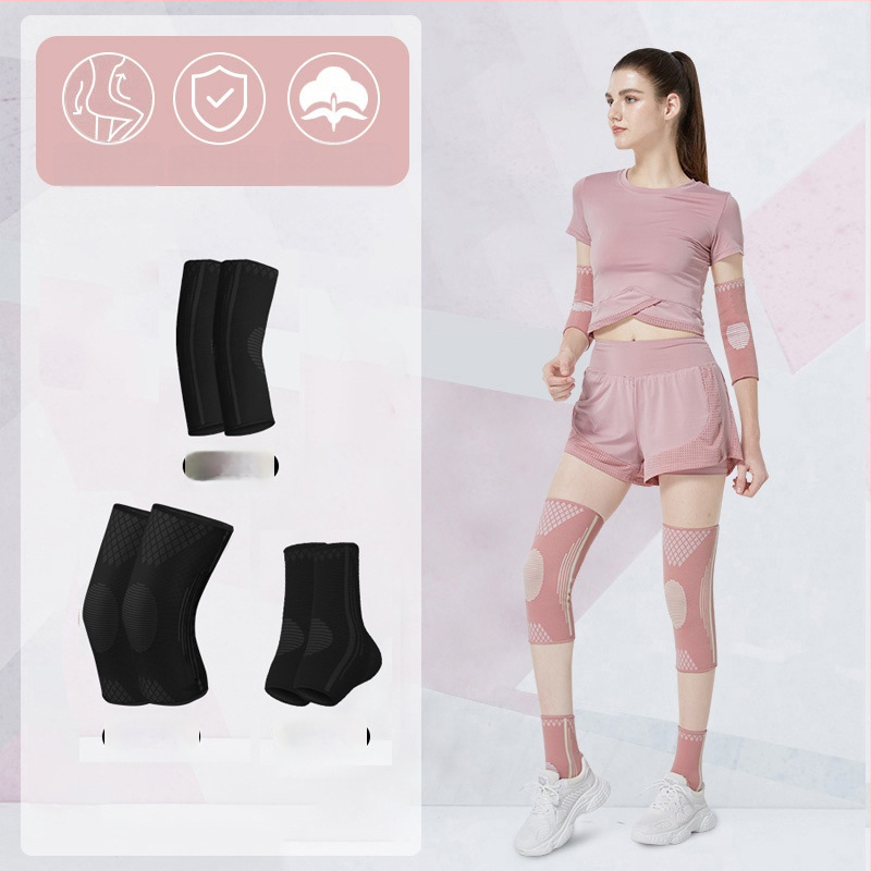 Kombinirana skup zaštitnih sportskih uređaja za zapešća, lakat, koljena i gležnjeve – najlon konstrukcija; univerzalna veličina;pogodno za odbojku