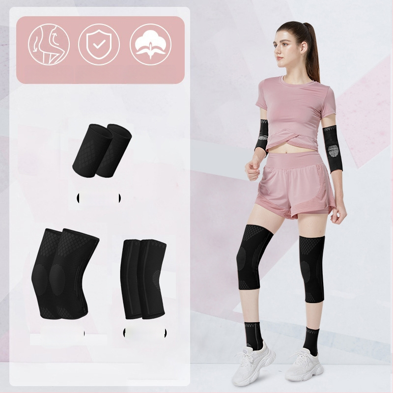 Kombinirana skup zaštitnih sportskih uređaja za zapešća, lakat, koljena i gležnjeve – najlon konstrukcija; univerzalna veličina;pogodno za odbojku