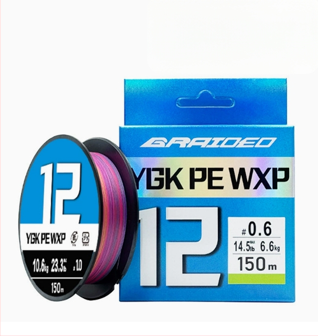 Galvenā PE līnija makšķerēšanai, 12 šķiedru, ārkārtīgi gluda, 10–100 lb, ygk pe wxp