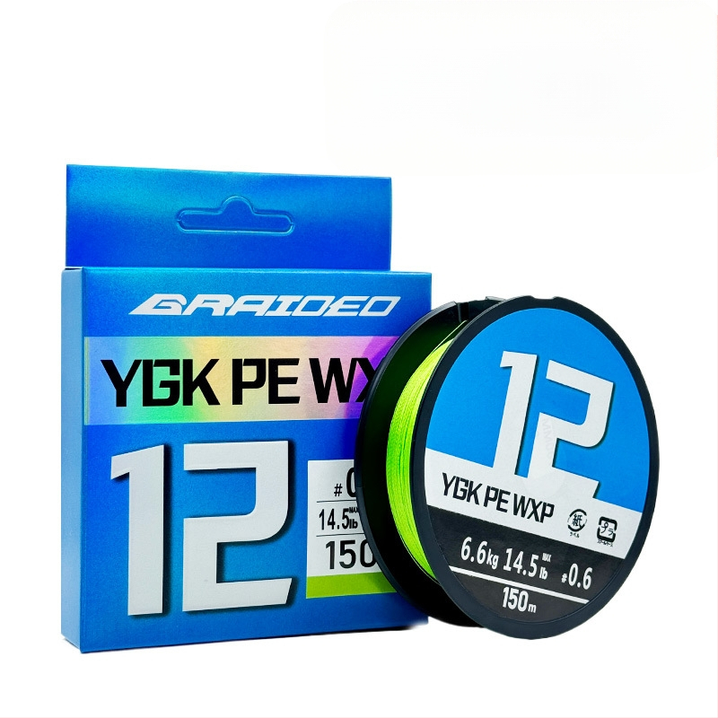Galvenā PE līnija makšķerēšanai, 12 šķiedru, ārkārtīgi gluda, 10–100 lb, ygk pe wxp