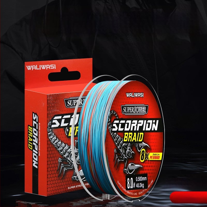 Galvenā zvejas līnija – PE materiāls, stipra izturība, kastē 100 gab., privāti zīmoli pieļaujami