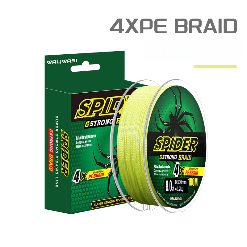 Galvenā zvejas līnija – PE materiāls, stipra izturība, kastē 100 gab., privāti zīmoli pieļaujami