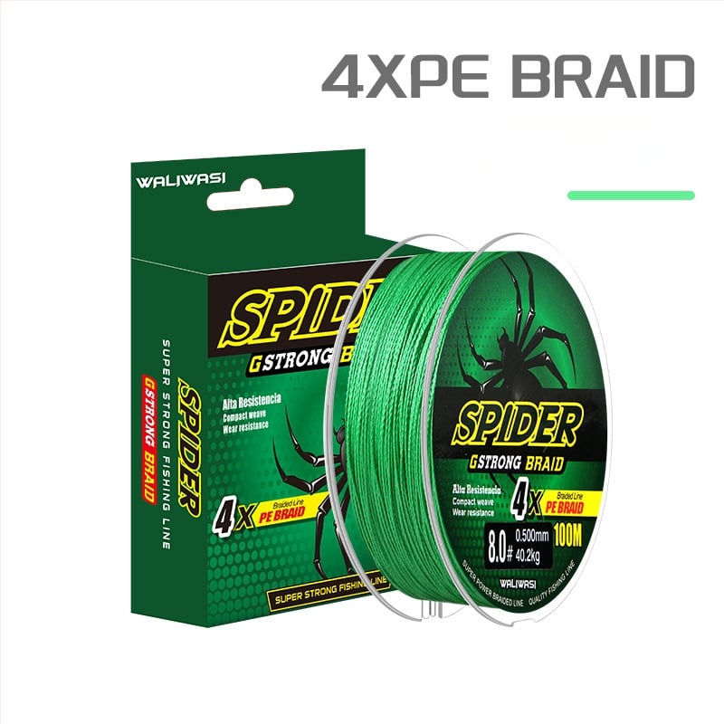 Galvenā zvejas līnija – PE materiāls, stipra izturība, kastē 100 gab., privāti zīmoli pieļaujami