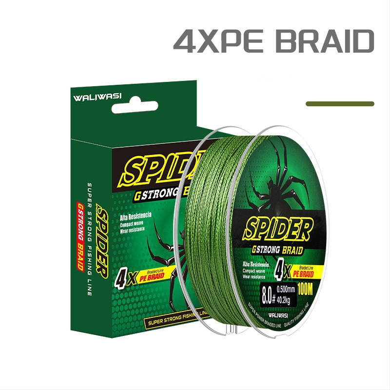 Galvenā zvejas līnija – PE materiāls, stipra izturība, kastē 100 gab., privāti zīmoli pieļaujami