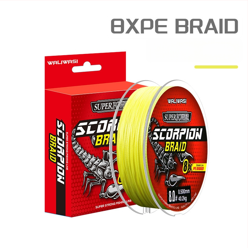 Galvenā zvejas līnija – PE materiāls, stipra izturība, kastē 100 gab., privāti zīmoli pieļaujami