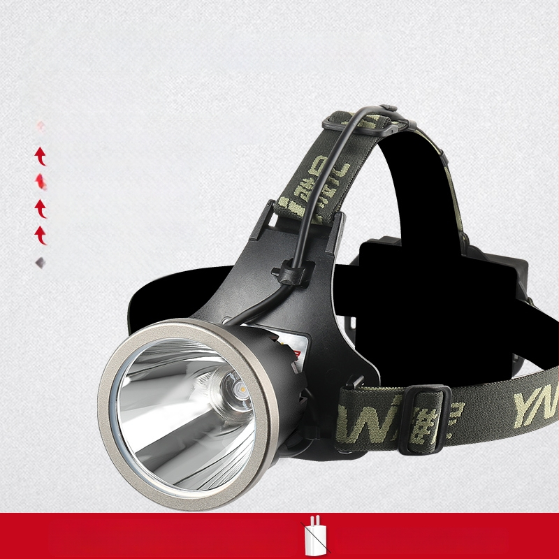 Lampa frontală reîncărcabilă, ultra-luminoasă, rază 300 m, autonomie 10 ore, baterie Li-ion 18650