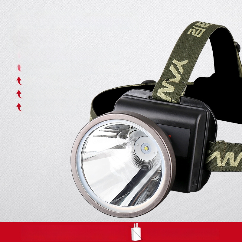 Lampa frontală reîncărcabilă, ultra-luminoasă, rază 300 m, autonomie 10 ore, baterie Li-ion 18650