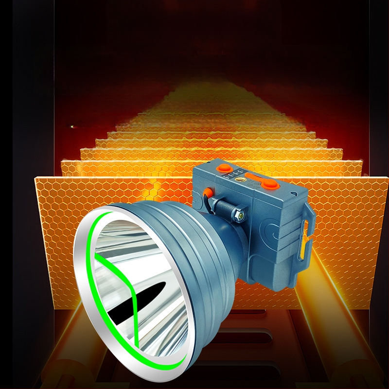 Aukštos galios galvos žibintas, ABS korpusas, 300–500W, 9000mAh baterija, diapazonas 200–500m, įkraunamas