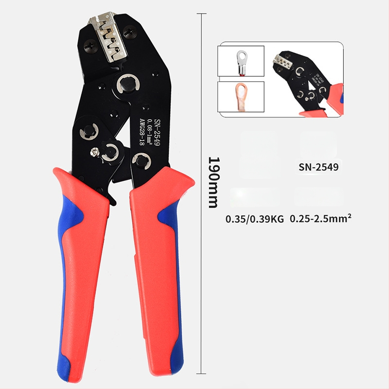 SN-58B πένσες κρίπινγκ με ρυθμιζόμενο μηχανισμό για ακροδέκτες αυτοκινητικής καλωδίωσης, ψυχρή συμπίεση, βάρος 0.4