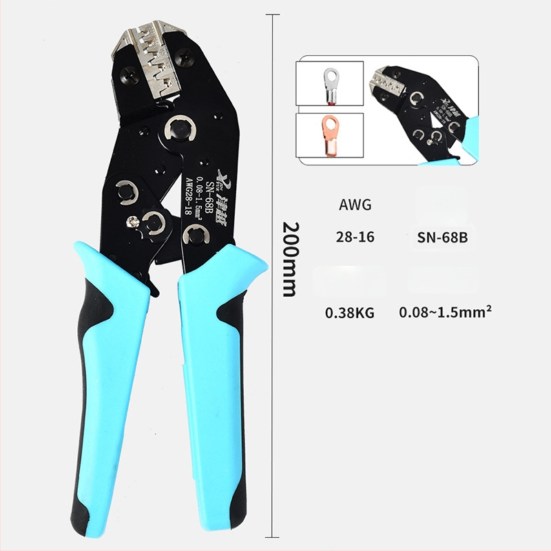 SN-58B πένσες κρίπινγκ με ρυθμιζόμενο μηχανισμό για ακροδέκτες αυτοκινητικής καλωδίωσης, ψυχρή συμπίεση, βάρος 0.4