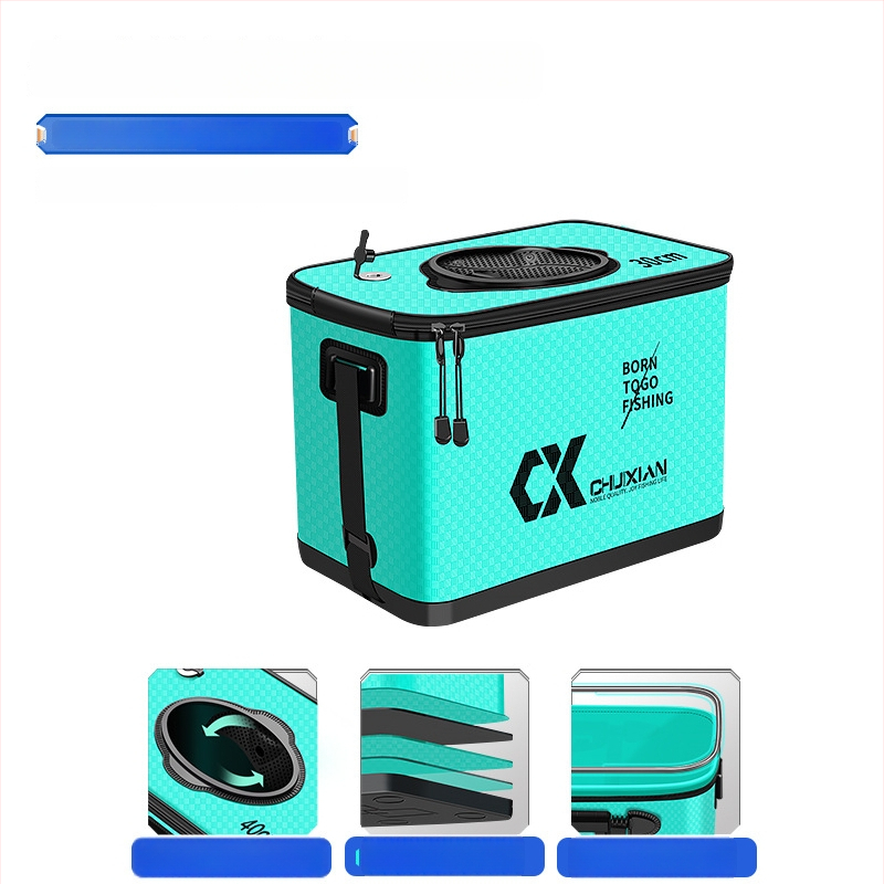 Dzīvās zivis grozs makšķerēšanai - EVA materiāls, 1,6 kg, paaugstināts dzīvās zivis nodalījums, mānekļu kārbiņa