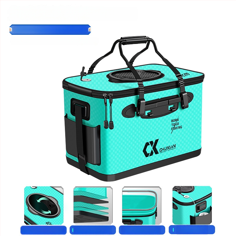 Dzīvās zivis grozs makšķerēšanai - EVA materiāls, 1,6 kg, paaugstināts dzīvās zivis nodalījums, mānekļu kārbiņa