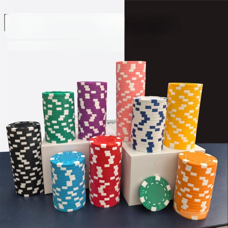 Plastikust žetoonide komplekt – ABS materjal, 1000 tk, kohandatav, sobib pokkerile, mahjongile ja lauamängudele