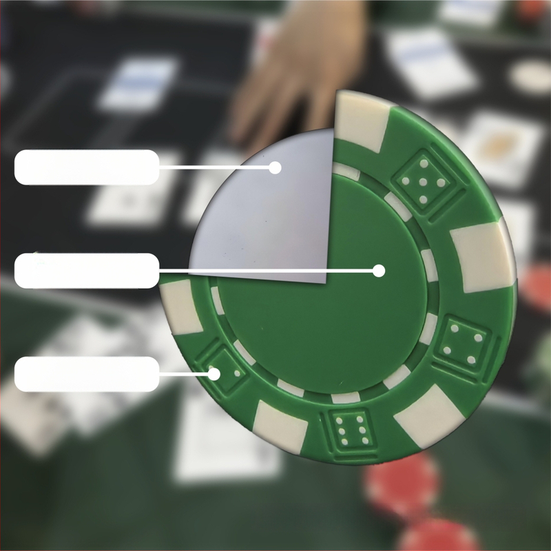 Plastikust žetoonide komplekt – ABS materjal, 1000 tk, kohandatav, sobib pokkerile, mahjongile ja lauamängudele