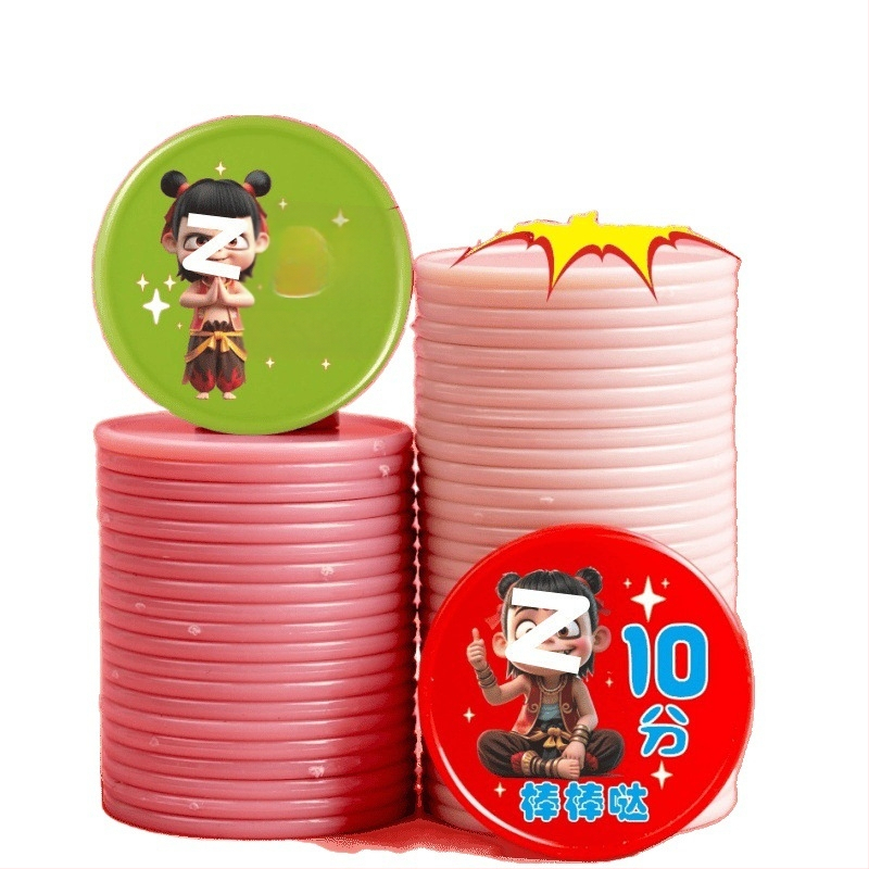 Plastikust mänguasemündid lastele — multikas pere teema, klassivahetuseks tokenid, melamiin