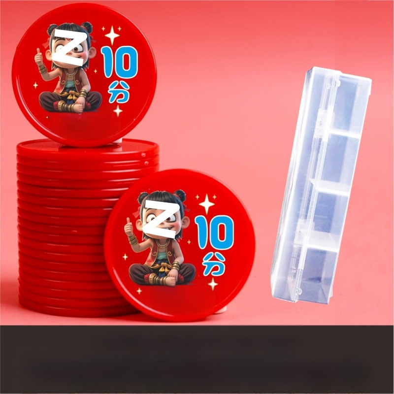 Plastikust mänguasemündid lastele — multikas pere teema, klassivahetuseks tokenid, melamiin