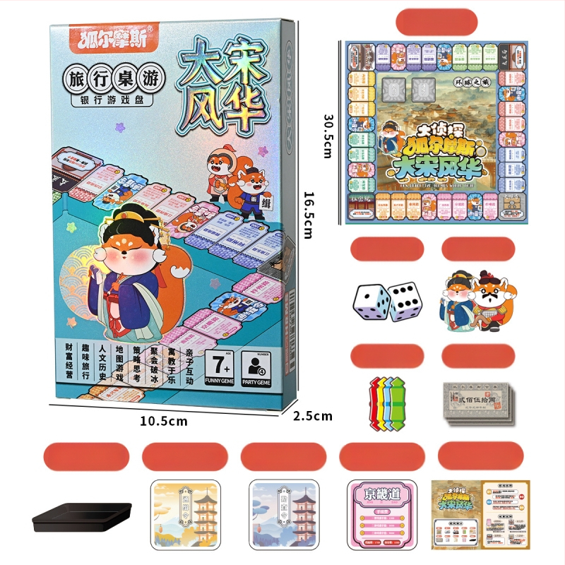 Izglītojoša galda spēle ar kartēm no Fox mousse; materiāls: papīrs; klasifikācija: galda spēles ar kartēm; iepakojums: kārba; vecuma diapazons: 4–6, 7–14 un 15–35.