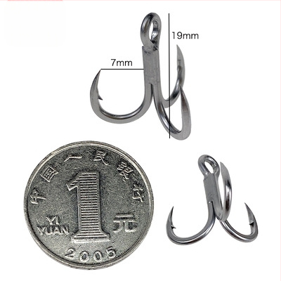 BKK jūras zvejai āķis, modeļa 6071-4X-HG, ar trim āķiem, četrkārtīgs stiprinājums, pretkorozijas materiāls