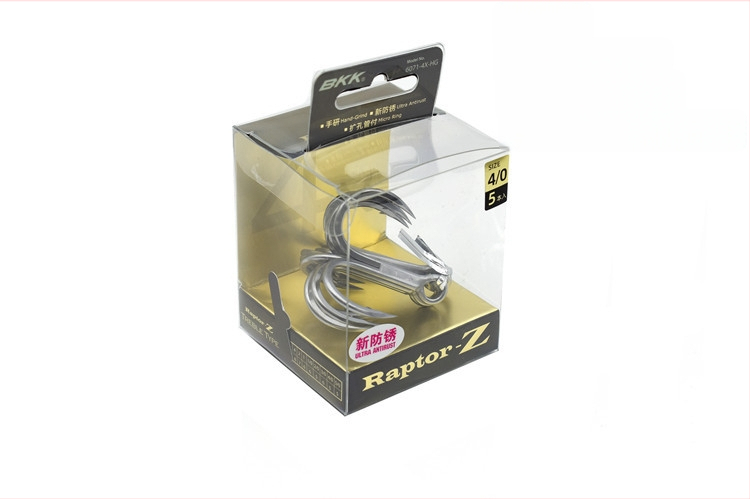 BKK jūras zvejai āķis, modeļa 6071-4X-HG, ar trim āķiem, četrkārtīgs stiprinājums, pretkorozijas materiāls