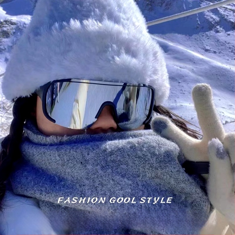 Ochelari de ski pentru zăpadă montană – Protecție împotriva vântului, Protecție UV, Protecție împotriva prafului, Material PC, Strat unic