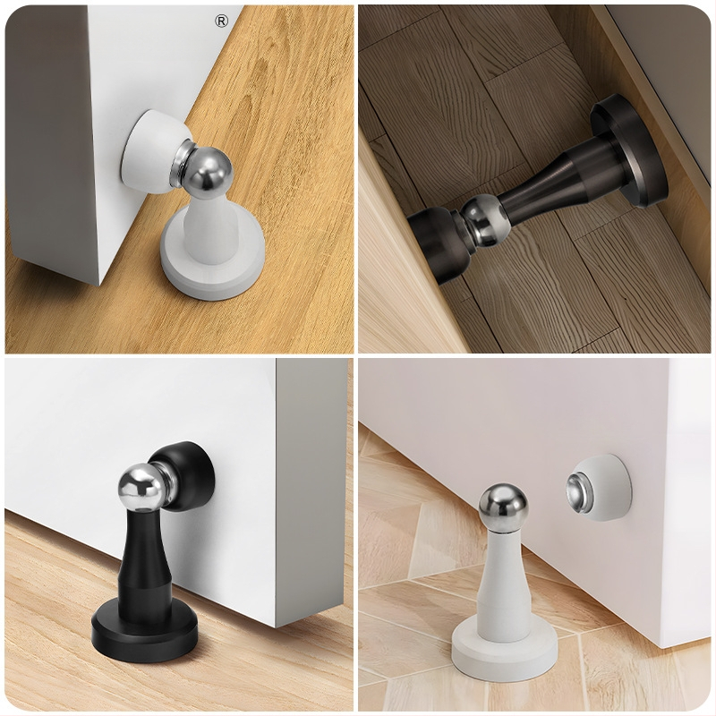 Yi Jia MX-109 Дверен стопер, цинкова сплав, електроплатирана повърхност, стенен монтаж, ръчно управление, модерен минималистичен стил