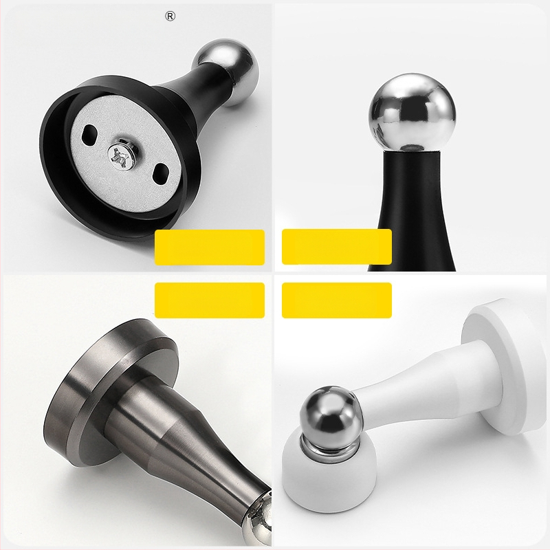 Yi Jia MX-109 Дверен стопер, цинкова сплав, електроплатирана повърхност, стенен монтаж, ръчно управление, модерен минималистичен стил